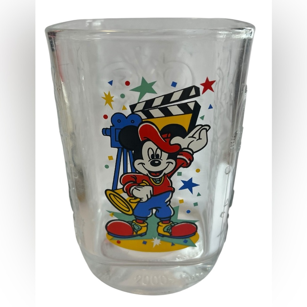 Vintage Mickey Mouse Disney Studios McDonald’s glass 2000 celebration